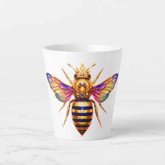 Queen Bee With Crown Latte Mug