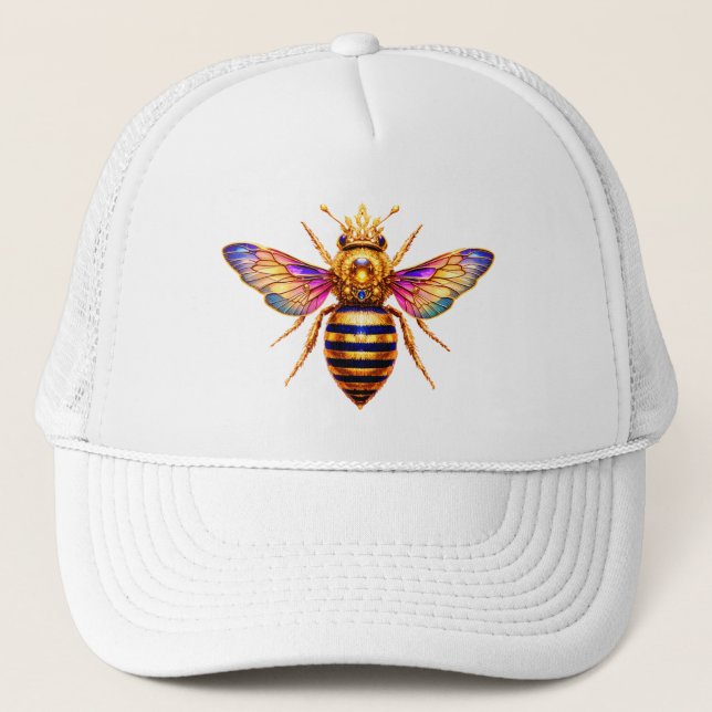 Queen Bee With Crown Trucker Hat (Front)