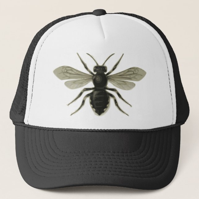 Queen Bee Yellow Black Save The Bees Trucker Hat (Front)