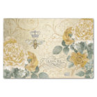 Queen Bee Yellow Roses with Damask Floral 