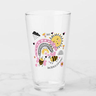 Queen Bees Best Friends Forever Cute BFF Girls Glass