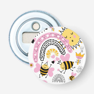 Queen BEES Cute BFF, Baby Girl, Girly Gifts Pink Bottle Opener