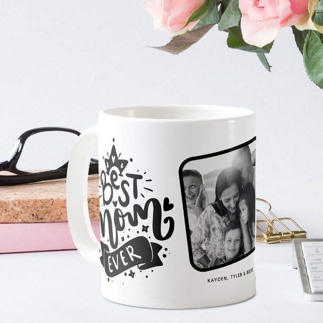 Queen 'Best Mum Ever' Photo Gift Coffee Mug (Creator Uploaded)