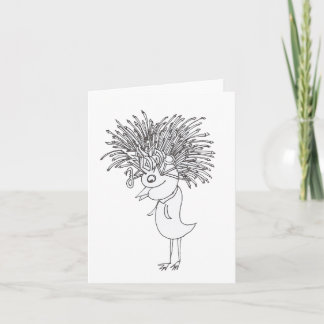 Queen Birdie Note Card Design