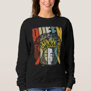 Queen Black Melanin Queens African Americans Afro Sweatshirt