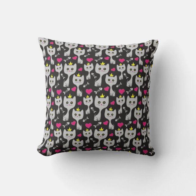 Queen Cat Pattern Cushion (Front)