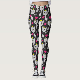 Queen Cat Pattern Leggings