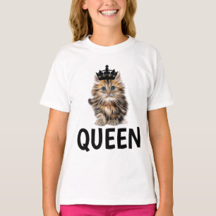 QUEEN CAT T-shirts, Ladies Girls T-Shirt