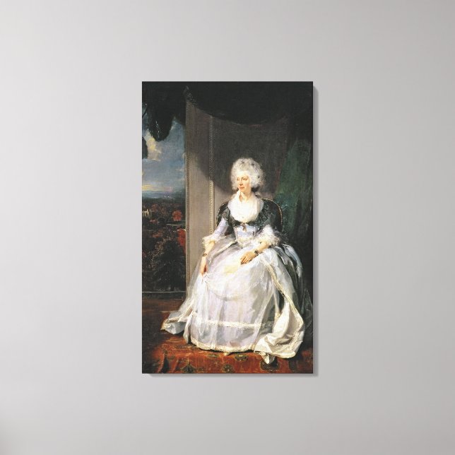 Queen Charlotte, 1789-90, wife of George III Canvas Print (Front)