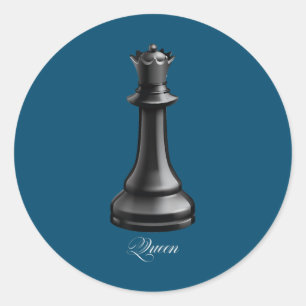 Queen Chess Piece Halloween Costume Chess Lover Classic Round Sticker