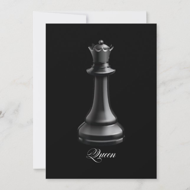 Queen Chess Piece Halloween Costume Chess Lover Holiday Card (Front)