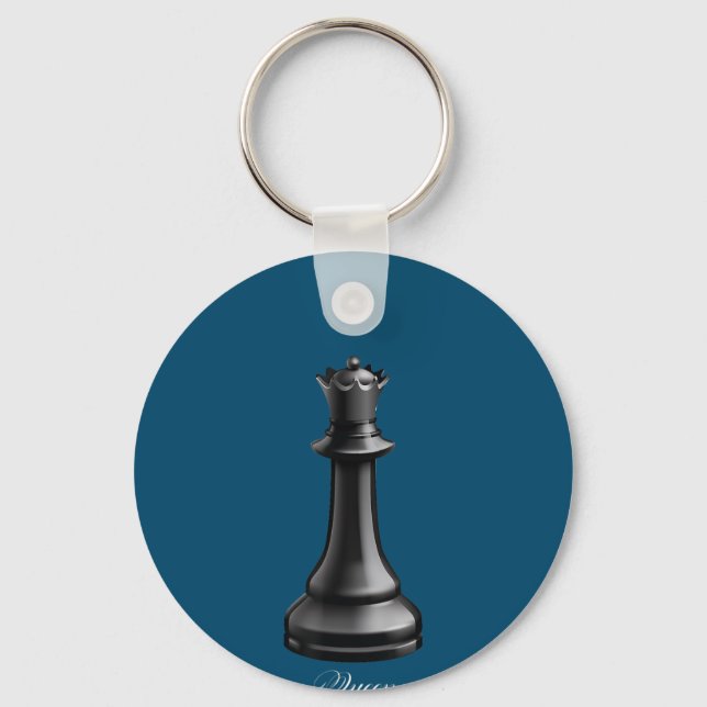 Queen Chess Piece Halloween Costume Chess Lover Key Ring (Front)