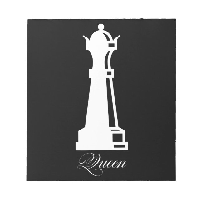 Queen Chess Piece Halloween Costume Chess Lover Notepad (Front)