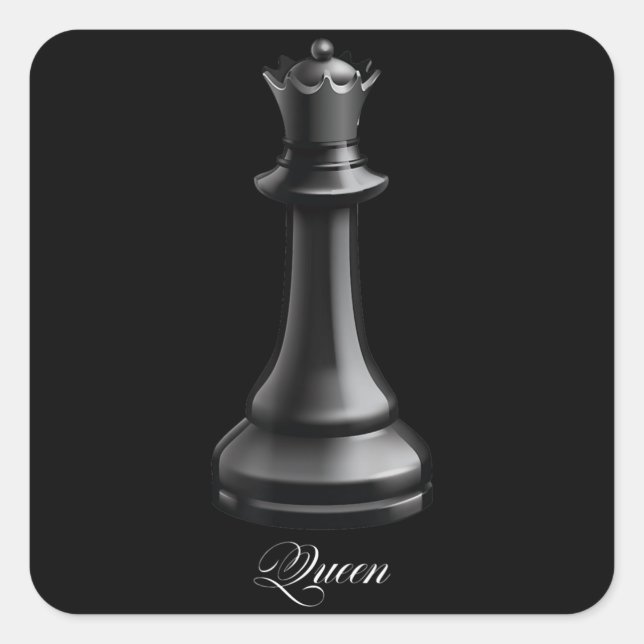 Queen Chess Piece Halloween Costume Chess Lover Square Sticker (Front)