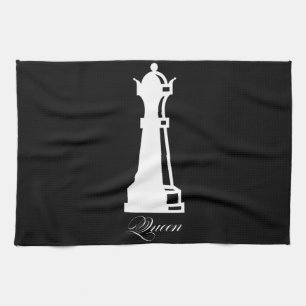 Queen Chess Piece Halloween Costume Chess Lover Tea Towel