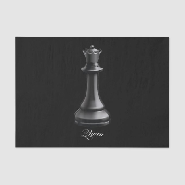 Queen Chess Piece Halloween Costume Chess Lover Tissue Paper (Front)