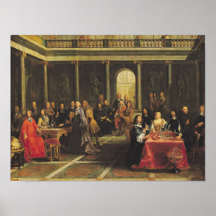 Queen Christina of Sweden and her Court Poster