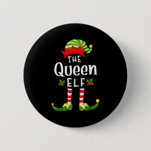 Queen Christmas Elf Matching Pajama X-mas Party  6 Cm Round Badge