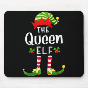 Queen Christmas Elf Matching Pajama X-mas Party  Mouse Mat