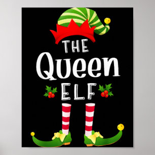 Queen Christmas Elf Matching Pajama X-mas Party  Poster