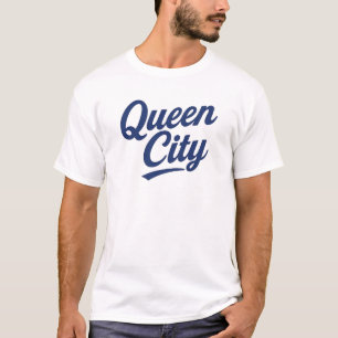 Queen City Charlotte NC Retro Script Design – Caro T-Shirt