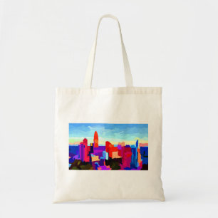 Queen City Charlotte Skyline Tote Bag