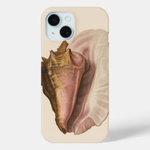 Queen Conch Shell Seashell, Vintage Marine Life iPhone 15 Case