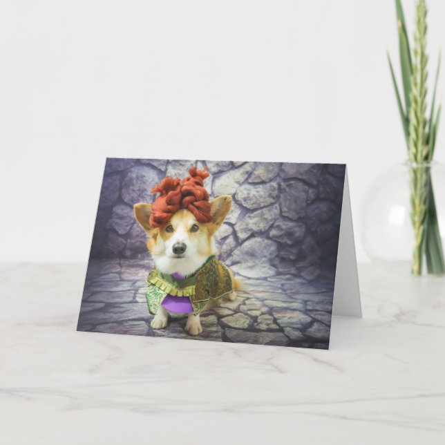Queen Corgi blank card (Front)
