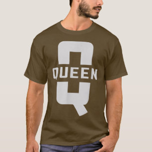 Queen Costume Letter Q Matching Couples Gifts K Fo T-Shirt