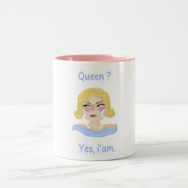 Queen cover Two-Tone coffee mug (Center)