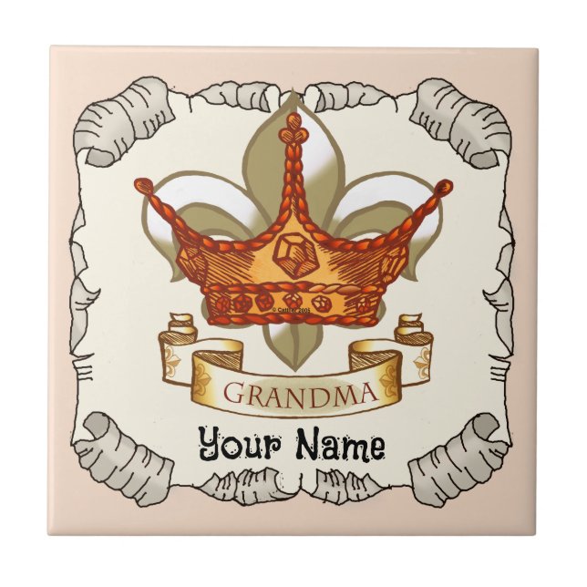 Queen Crown Grandma tile (Front)