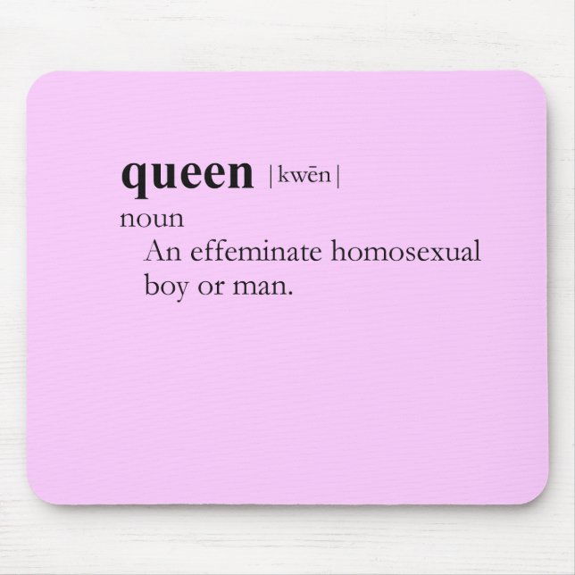 QUEEN (definition) Mouse Mat (Front)