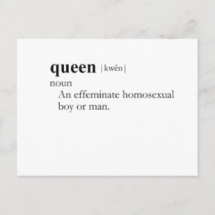 QUEEN (definition) Postcard