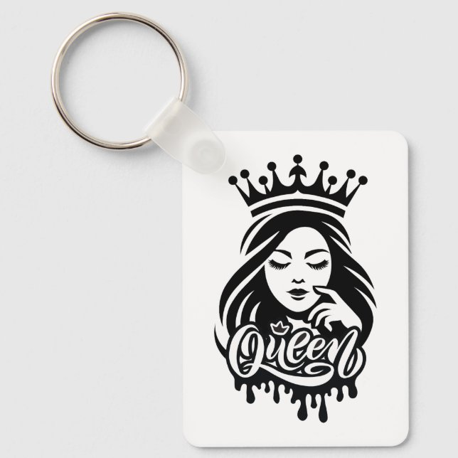 Queen Design – Elegant Royal Crown Key Ring (Front)