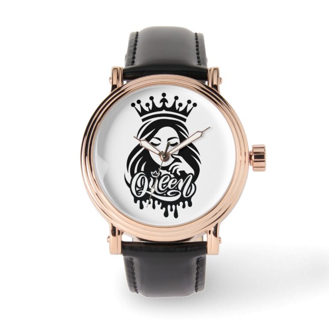 Queen Design – Elegant Royal Crown Watch (Front)