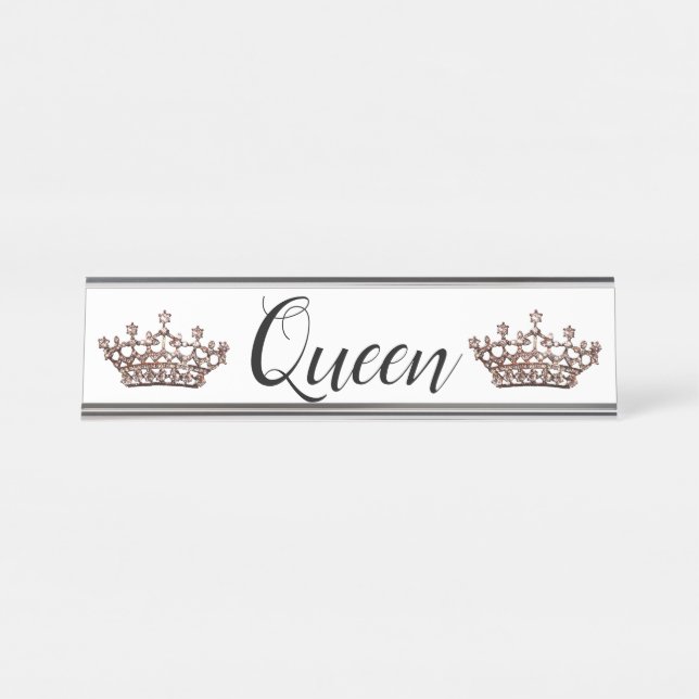 “Queen” Desk Name Plate (Front)