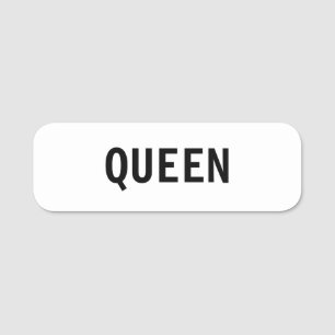 QUEEN Editable Text Name Tag
