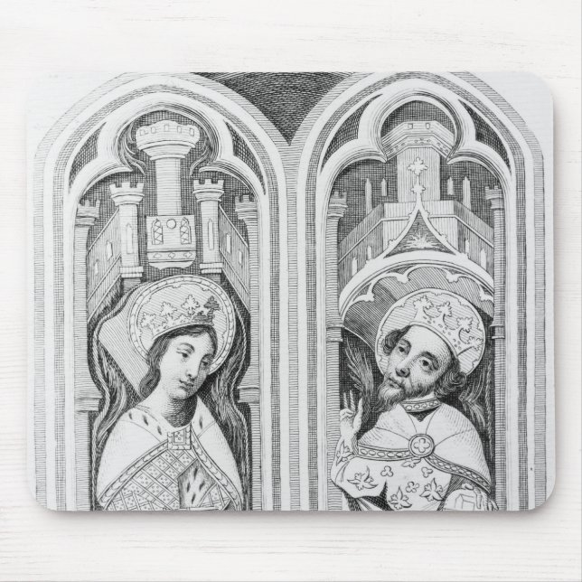 Queen Eleanor and Henry III, taken ancient Mouse Mat (Front)