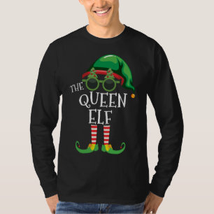 Queen Elf Matching Christmas Party Pjs Family Outf T-Shirt