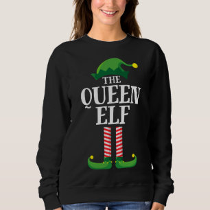 Queen Elf Matching Family Christmas Party Elf Sweatshirt