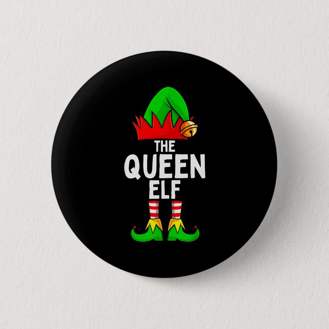 Queen Elf Matching Family Christmas Women  6 Cm Round Badge (Front)