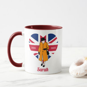Queen Elisabeth II United Kingdom Queen Of Hearts  Mug