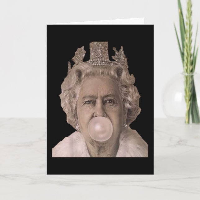 Queen Elithabeth England Uk bubblegum Card (Front)