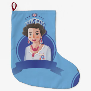 queen elizabeth 2 xmas christmas stocking
