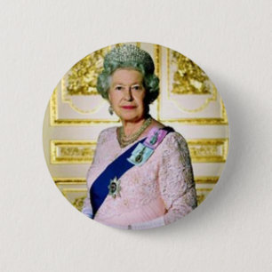 Queen Elizabeth 6 Cm Round Badge