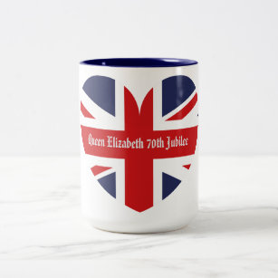 Queen Elizabeth 70th Jubilee  Two-Tone Coffee Mug