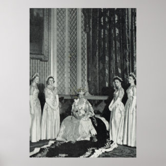Queen Elizabeth and her attendants Poster