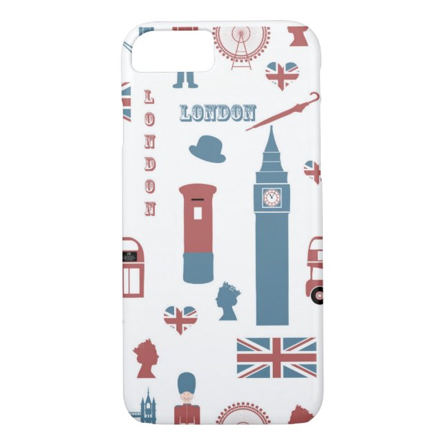 Queen Elizabeth And London Icons Design Case-Mate iPhone Case (Back)