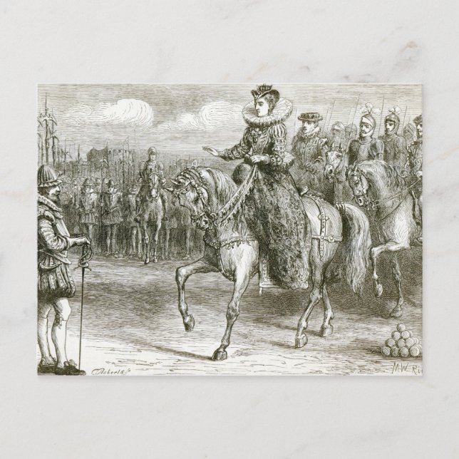 Queen Elizabeth at Tilbury Postcard (Front)