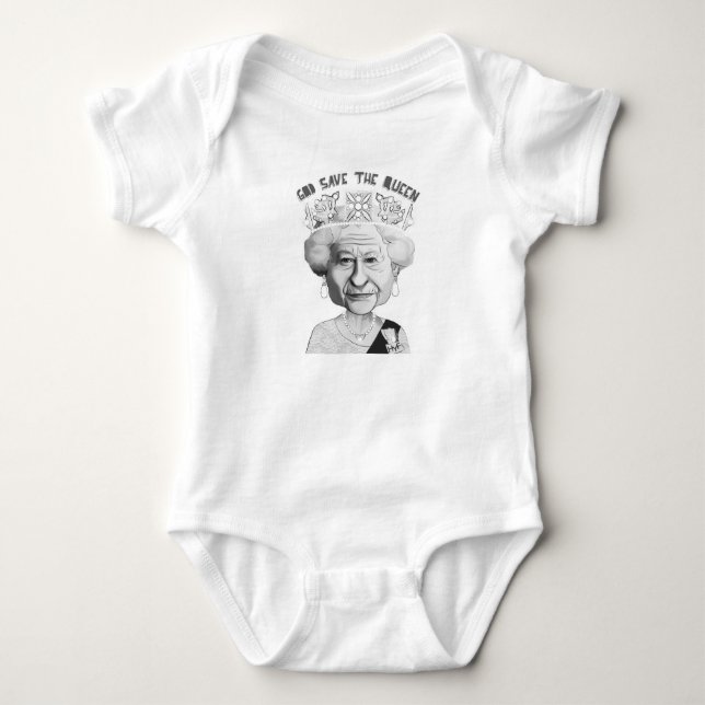 Queen Elizabeth Baby Bodysuit (Front)